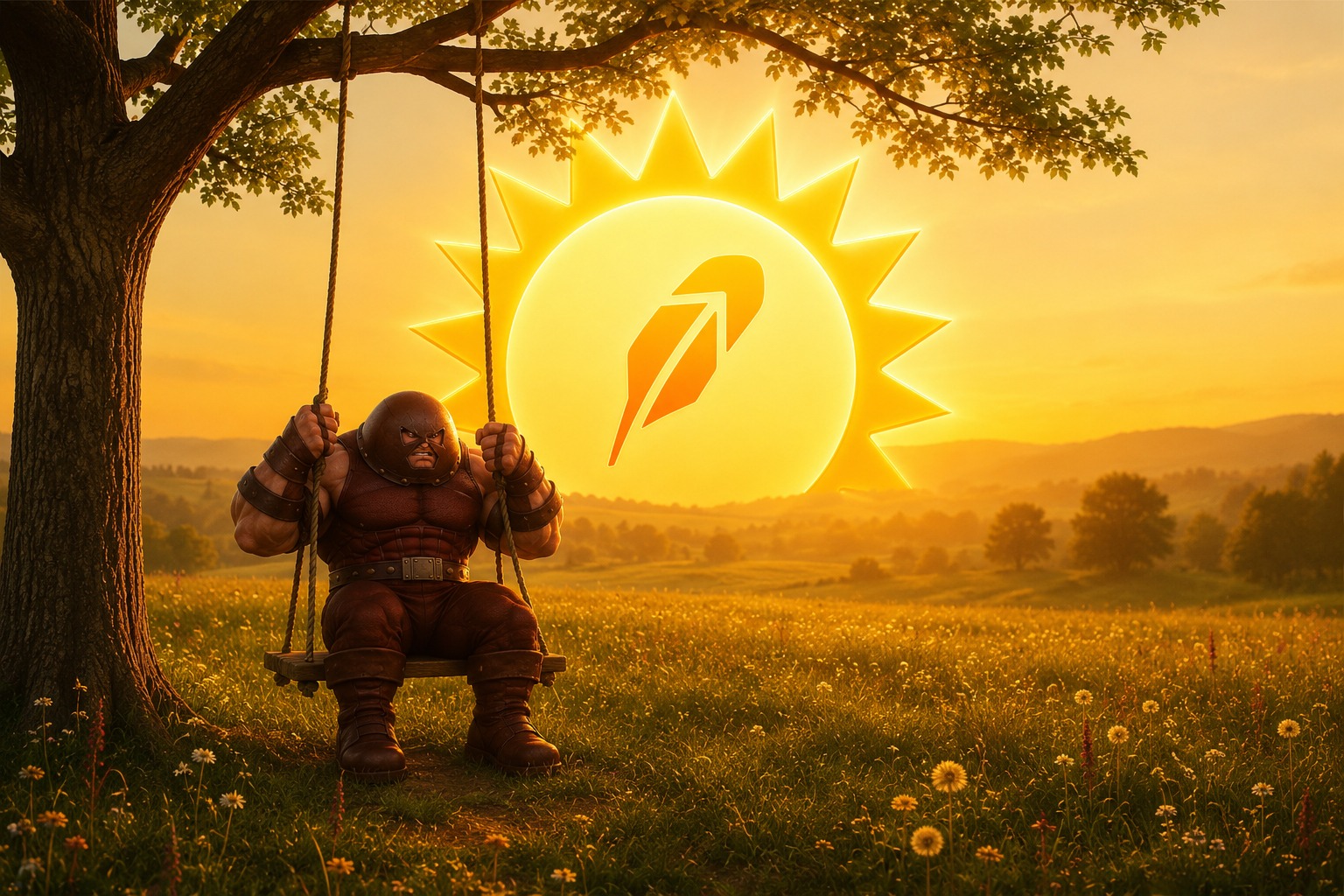 Summer coin sun graphic